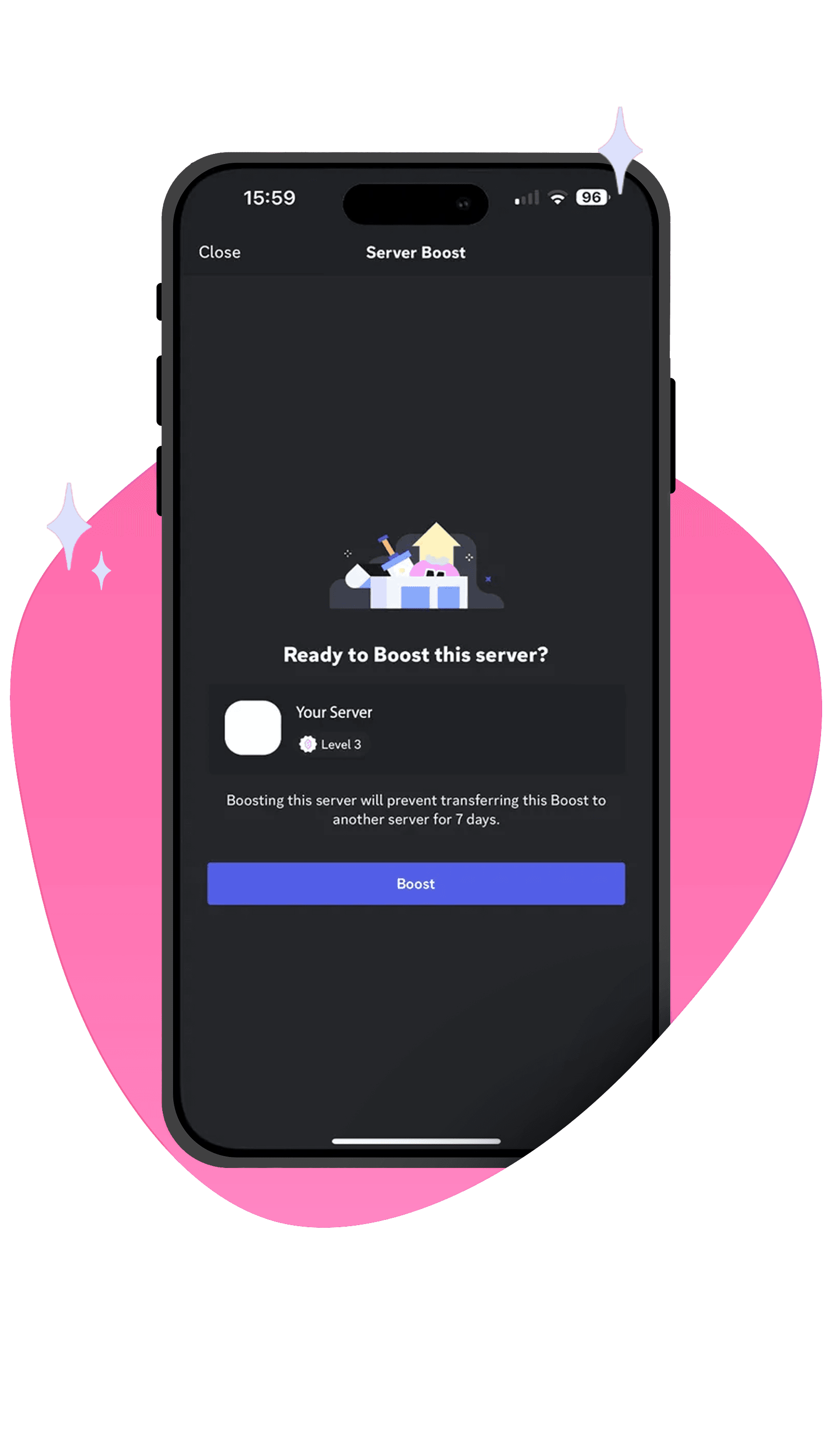 Discord mobile interface